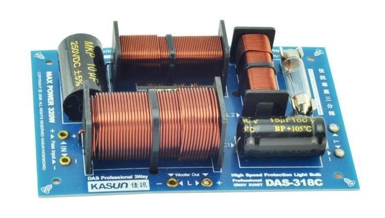 Generic 1pcs 320W 3 Unit Speaker Frequency Divider 3 Way Audio Crossover Filter DAS-318C