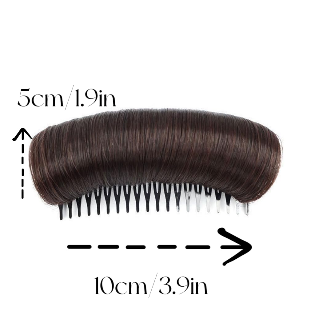 3pcs Hair Bun Invisible False Hair Clip, Hair Base Bump Fluffy Hair Pad Styling Insert Tool Volume Accessories Increased Hair Padfor for Women and Girls Hairstyle - Image 2