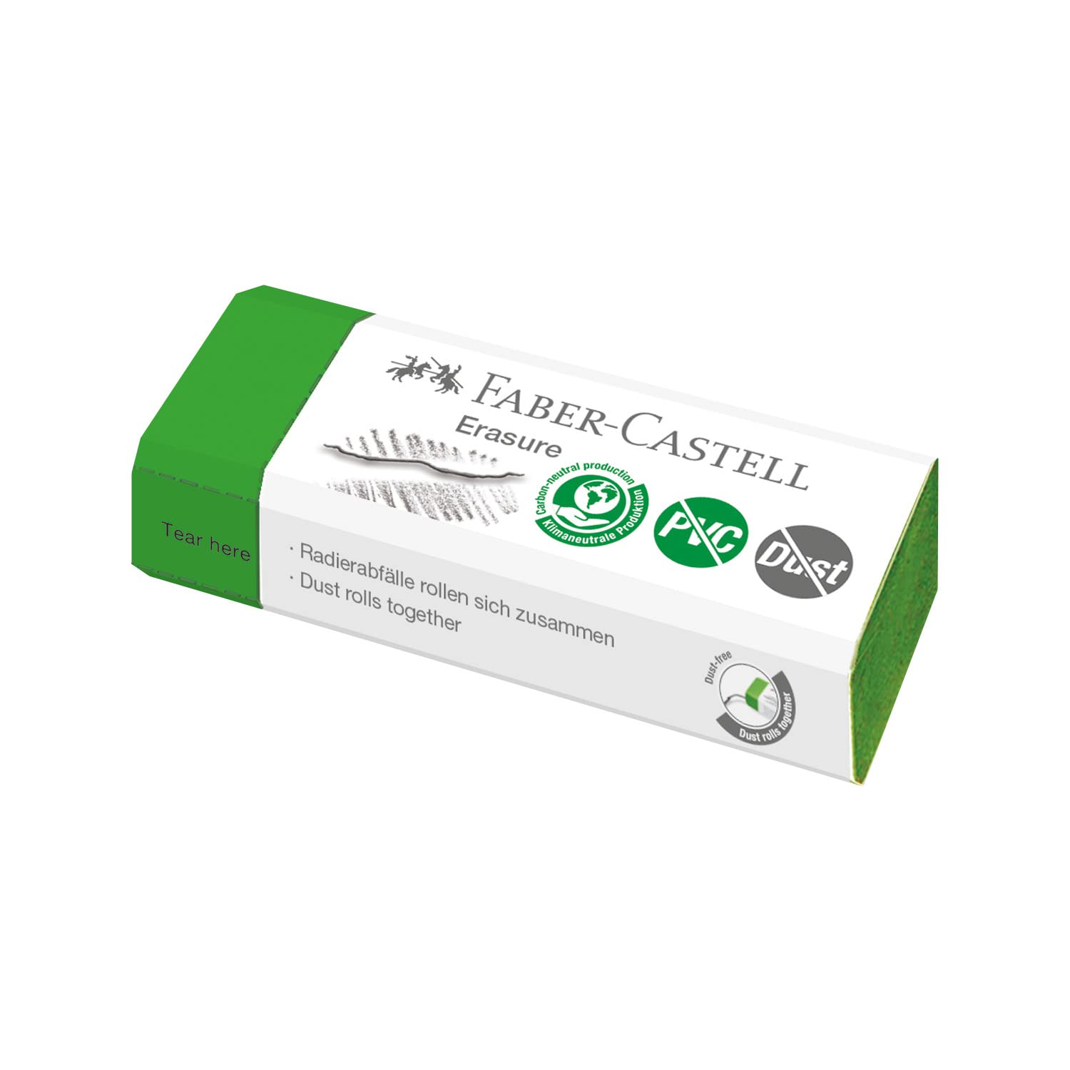 Faber-Castell Gomma per cancellare senza PVC e senza polvere, confezione da 2