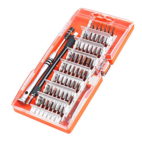 Schraubendreher Set, 60 in 1 S2 Stahl Feinmechaniker Schraubendreher Satz mit 56 Bits, Präzision Torx Schraubendreher Bit für Brillen, Smartphone, Spielkonsole, Tablette, Elektronik, Computer, Uhr
