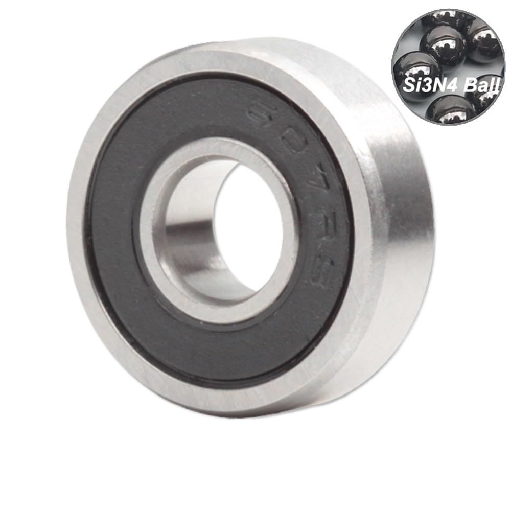 DUKUTS 607 Hybrid Ceramic Bearing 7 * 19 * 6 mm ABEC-1 1PC Industry Motor Spindle 607HC Hybrids Si3N4 Ball Bearings 3NC 607RS