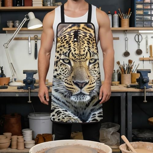 Delantal laboral leopardo africano con hebilla rápida miniatura 4
