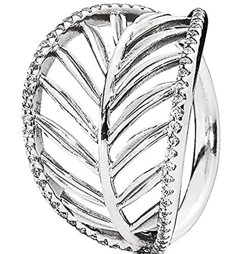 Pandora 190952CZ - Anillo de Plata 925 para Mujer con circonitas Blancas, diseño de Hojas de Palma Pandora 190952CZ - Anillo de Plata 925 para Mujer con circonitas Blancas, diseño de Hojas de Palma