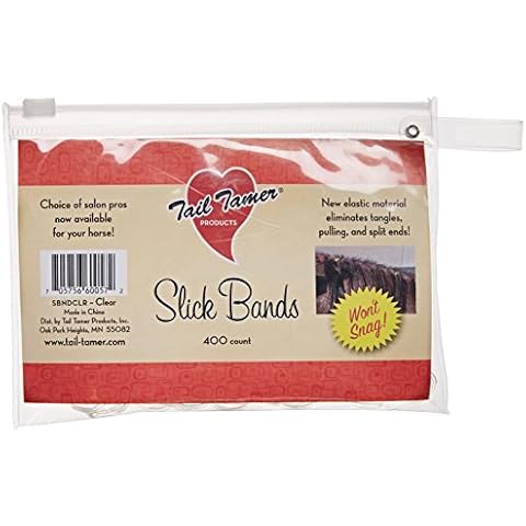Tail Tamers SBND-CLR Slick Bands for Horses, Clear Cover