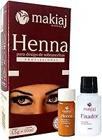 Makiaj Henna Pó Para Sobrancelha 1 5G - Ruivo