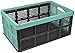 com-four® Caja Plegable de 32 litros - Caja de Transporte con Asas - Caja de almacenaje Robusta - Cesta de la Compra Plegable (50.5x33x22cm - 01 Pieza - Turquesa Pastel)