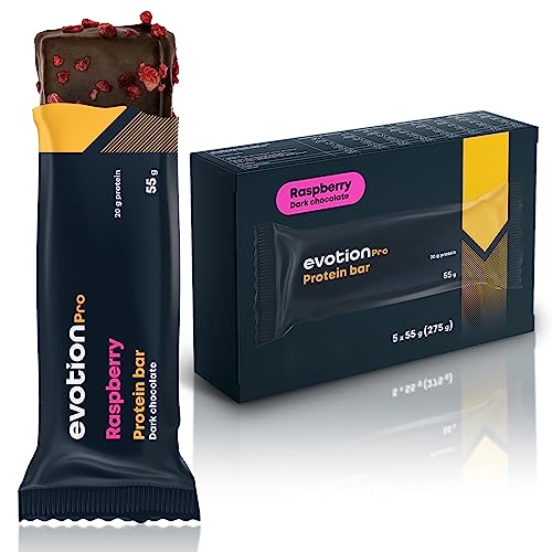 EVOTION PRO - Barritas Proteína (5 x 55g), Baja en azúcar, Baja e...