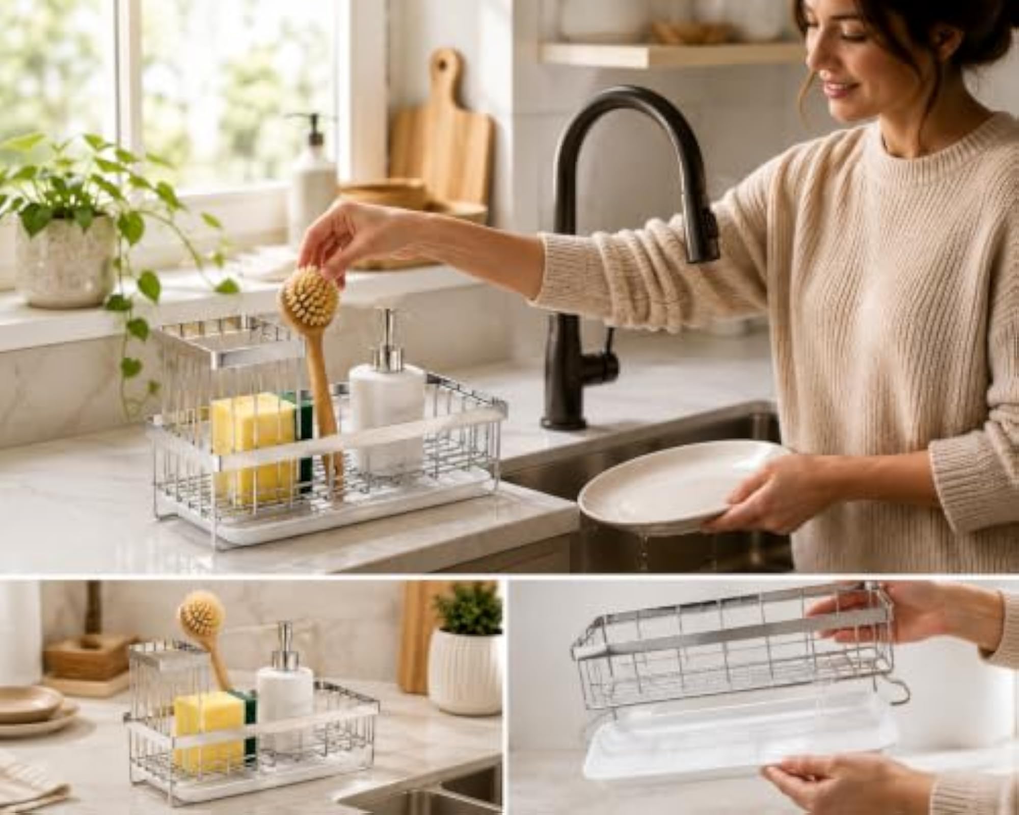 Ultra Strong Stainless Steel Sink Organizer