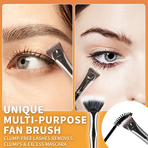 image for gootrades Mascara Fan Brush AND Eyelash Comb Eyebrow Brush, Eyelash Se