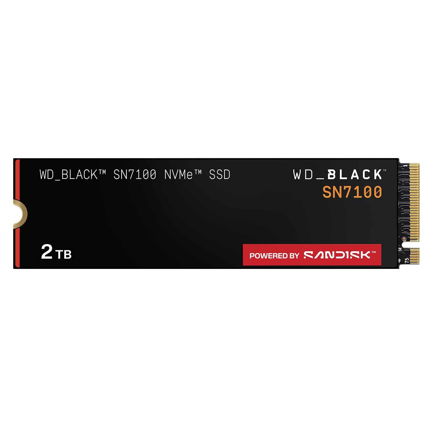 WD_BLACK SN7100 NVMe SSD 2 TB (High-Performance Gaming-Speicher, bis zu 7.250 MB/s Lesen, PCIe Gen4, Energieeffizienz, für Desktop, Laptop & Handheld-Spielekonsolen) - POWERED BY SANDISK