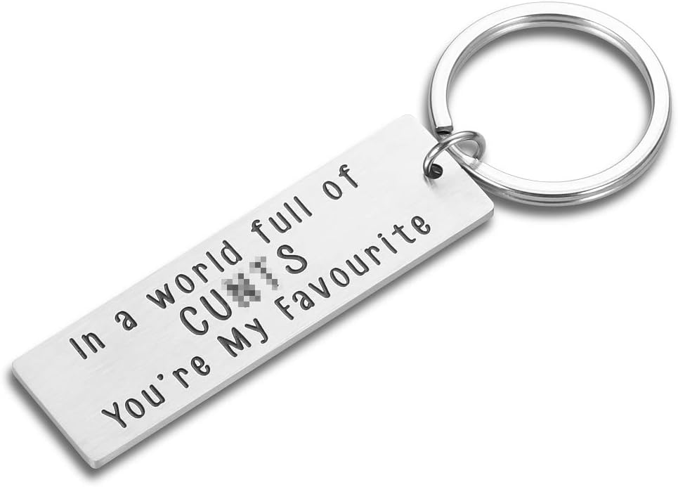 Funny Gifts for BFF Him Couple Keychain for Husband Boyfriend from Wife Girlfriend Men Birthday Anniversary You Are My Favorite Best friend Hubby Wifey Valentines Day Keyring