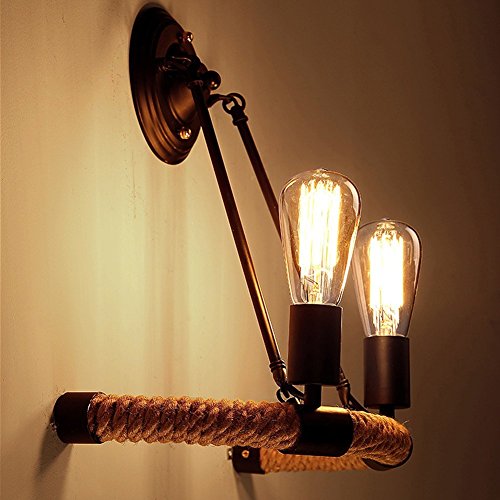 Lámpara de cuerda retro para salones rústicos y pasillos estilo loft