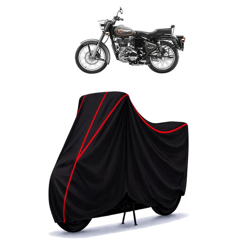 Image of Bullet Trials 500 STD Water Resistant Bike Cover for All Motorcycles & Rain | Heavy Duty Taffeta Fabric | UV Protection, Dustproof, Scratchproof | All Weather Two Wheeler Cover with Elastic Bottom