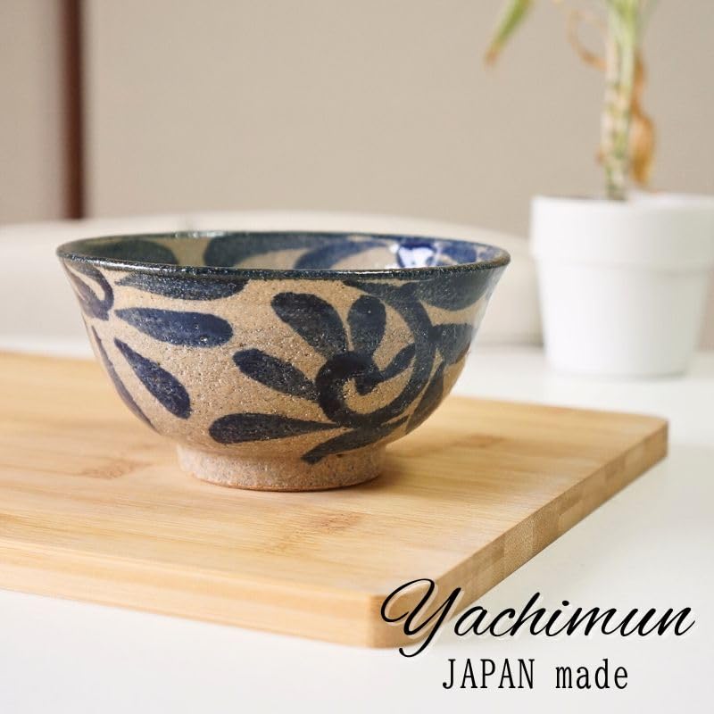 Amazon | やちむん 茶碗 4寸 マカイ コバルト唐草 沖縄 陶器 皿 器