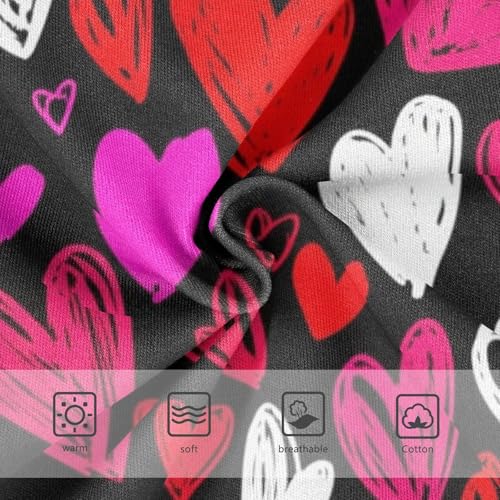 Hand Drawn Hearts Red Toddler Underwear Custom 2t Cotton Girl Panties Cute Aesthetic Briefs Girls Undies3