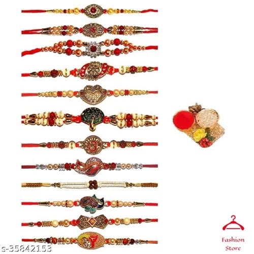 indvik Rakhi for Brother - Set of 11 Stylish Rakhi with Roli Chawal (B0B785NKD7) Amazon Price History, Amazon Price Tracker