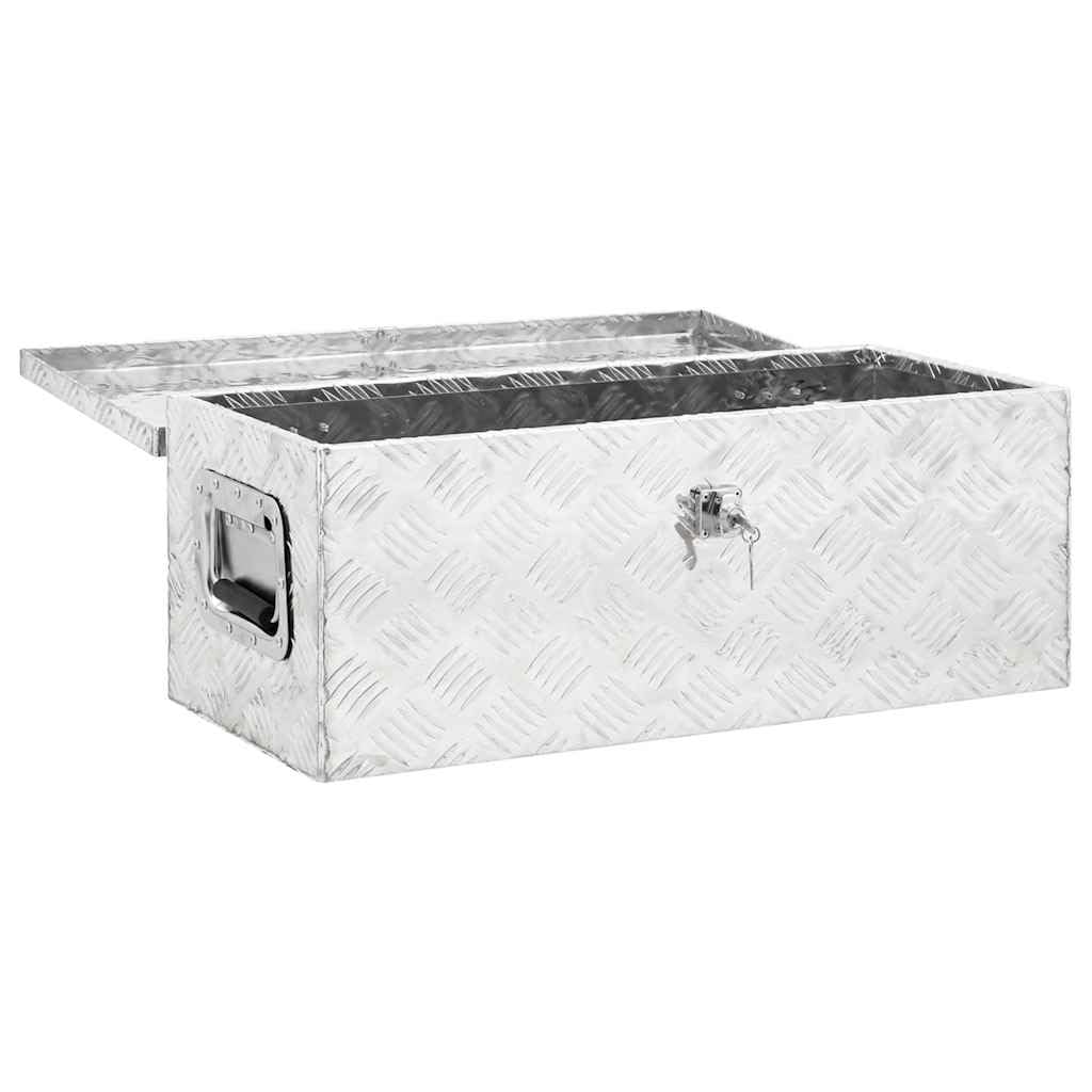 Genérico Caja de almacenaje de Aluminio Plateado 70x31x27 cm,Bricolaje,Accesorios de Bricolaje,Organización y Almacenamiento de Herramientas,Cajas de herramientas-152250
