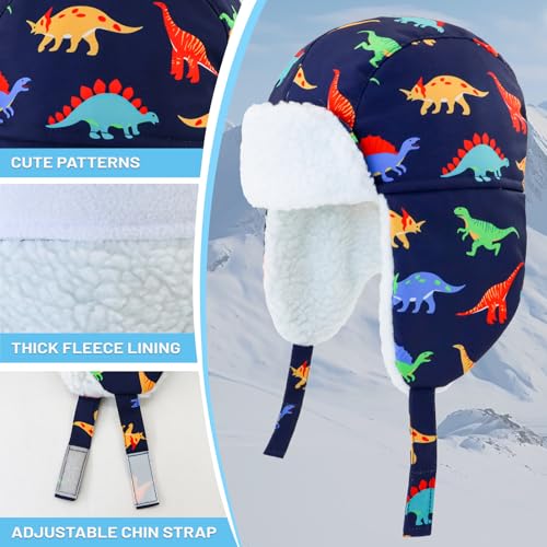Image of BAVST Winter Trapper Hat for Boys Girls Waterproof Warm Baby Toddler Ushanka Fleece Beanie Hats for 6M-6T