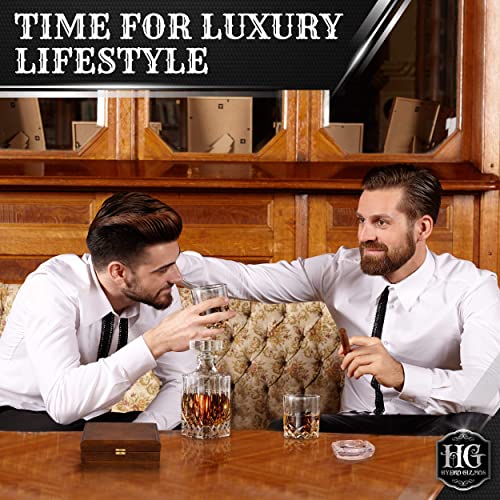 Luxury Gift For Men – Whiskey Decanter Set With Cooling Stones For Beloved Husband Or Dad Birthday Gift – 4 Whiskey Glasses And Decanter Set Is a Great Gift Idea for Whisky, Bourbon, or Scotch lovers