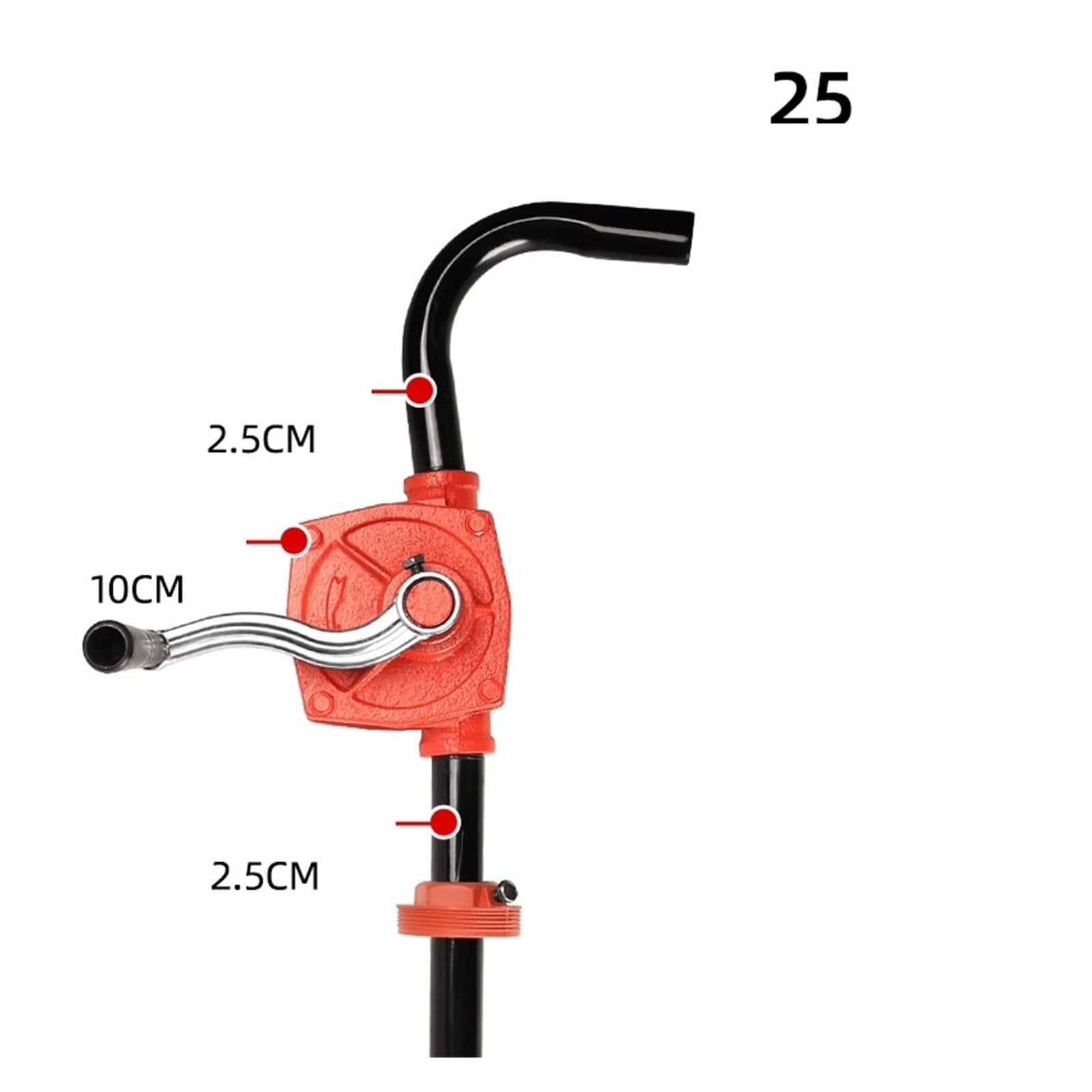Pompa per fusti di olio, Pompa Manuale Rotativa A Tamburo In Ghisa Con Manovella | Olio Per Liquidi(25model)