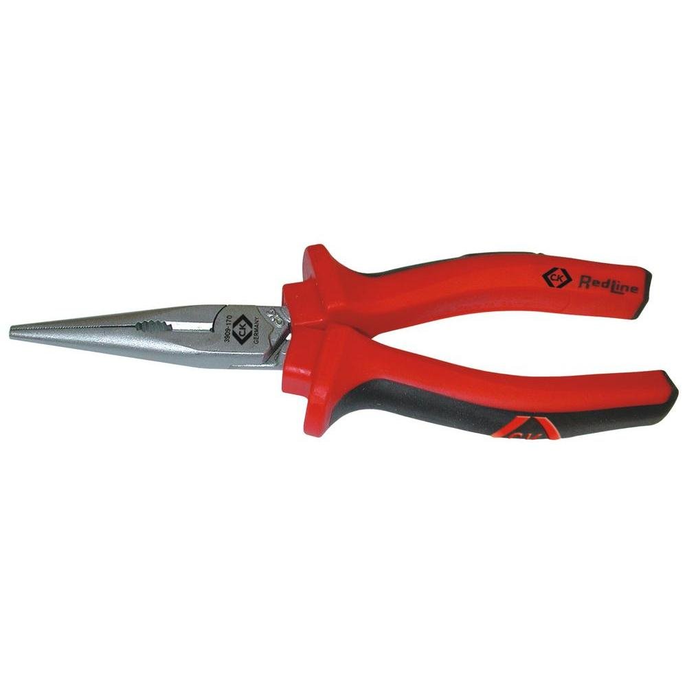 C.K T3909 5 Snipe Nose Plier, Red, 140 mm - 5.1/2"