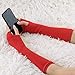 Allegra K Unisex Classic Fashion Stretch Fingerless Arm Warmers Oversleeve One Size Red