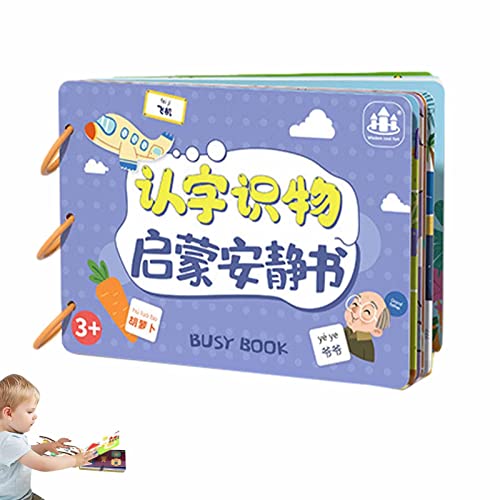 Livros Montessori para Crianças, Brinquedos Interativos Livro Ocupado Educação Infantil, Materiais d