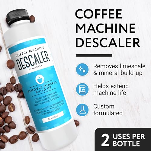 Image of IMPRESA Coffee Machine Descaler & Cleaning Bundle - Compatible with Keurig K-Duo & K-Cup Brewers - 8 Oz Descaling Solution & 4 Maintenance Pods - Coffee Machine Cleaning & Pot Care Kit