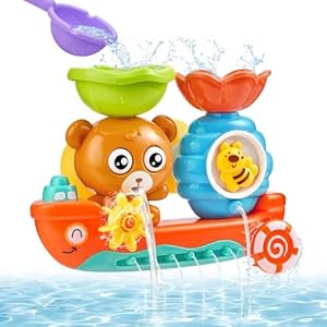 Badespielzeug, Badewannenspielzeug Kinder,Wasserspielzeug Kinder, Bär und Bee, Babyspielzeug Geschenk für Jungen und Mädchen Geburtstag ab 2 3 4 5 6 Jahre