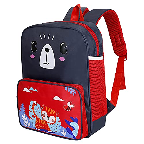 Image of Frantic Kids Soft Animal Cartoon Travelling School Bag Soft Plush School Bagpack Boys Girls Baby for 2 to 5 Years Baby /Boys /Girls Nursery, Preschool, Picnic(PURedCat)