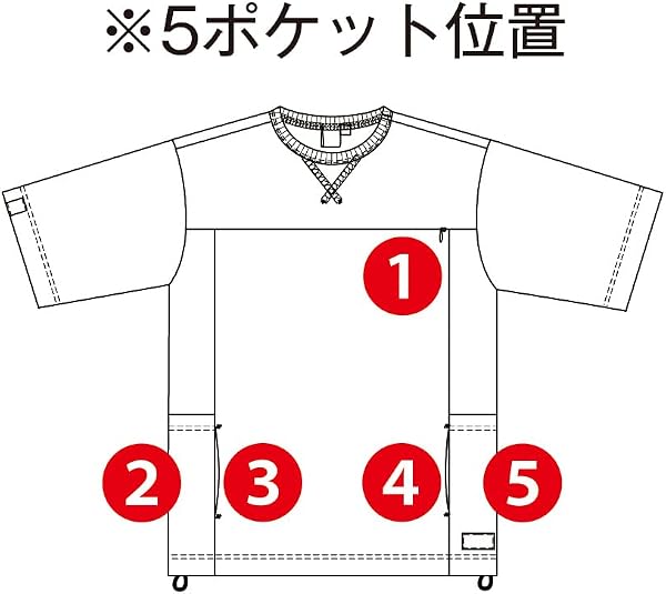 [グラディエーター] G-107 5ポケットTシャツ フェイスコットンドライ| 進化モデル 吸汗速乾 接触冷感 UVカット 半袖 - 3