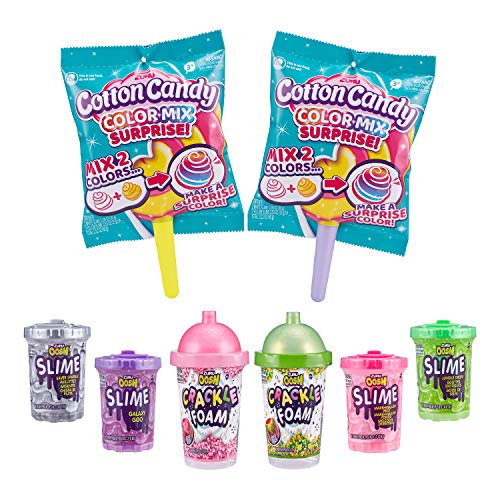 OOSH Slime Kit | Kit Includes Scented Fluffy Color Mix Slime, Crackle Foam and Compound Slime for Boys & Girls, 8 Count