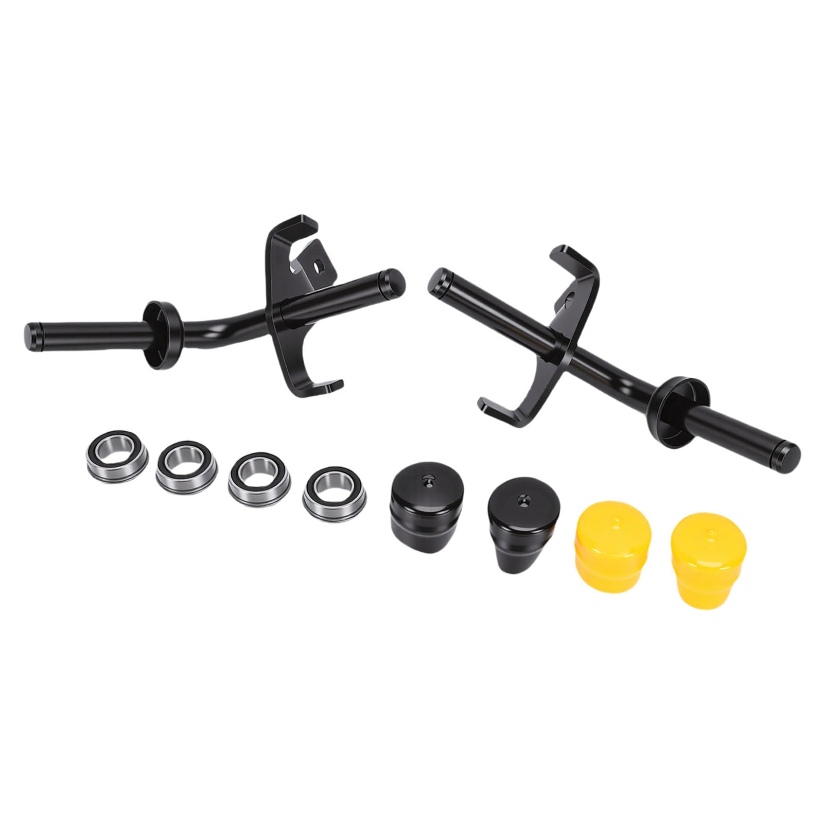 Akozon Kit di Conversione Cuscinetto Boccola Ruota Anteriore Mandrini Sterzo Asse GY20047 Sostituzione per Trattorini da Giardino L110