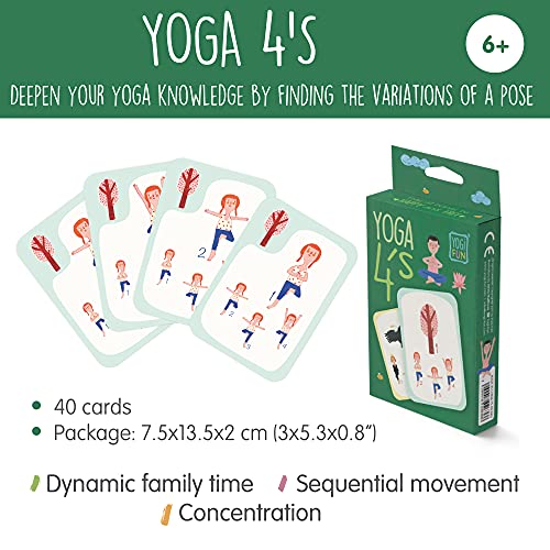 YOGi FUN Yoga 4s - Educational Yoga Card Game for Kids - Yoga Cards with Illustrations of Yoga Poses - Image 3