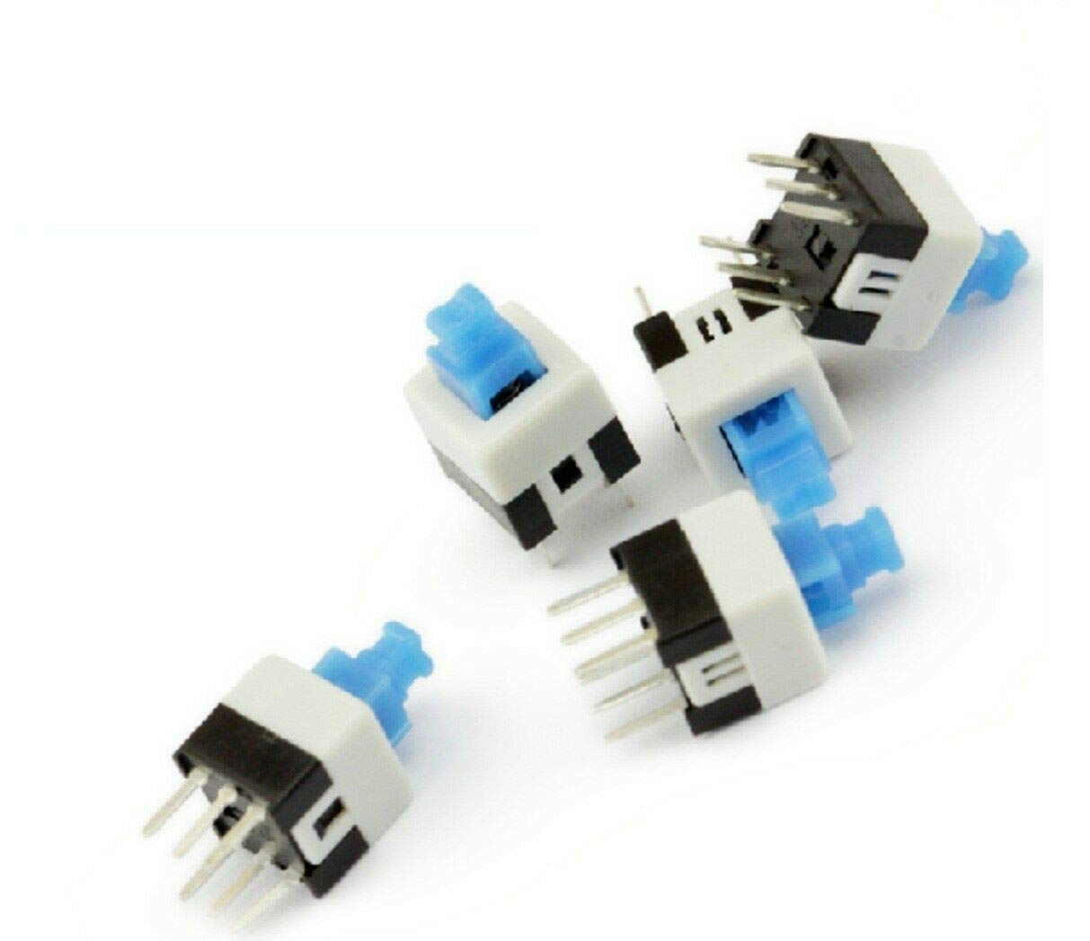 20 PCS Push Button Self Latching Momentary Tactile Switch 8x8mm Blue