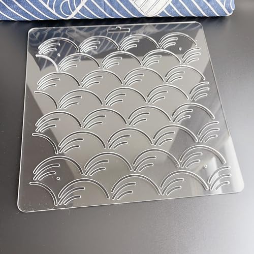 Clear Acrylic Sashiko Stencil, Embroidery Pattern, Quilting Stencil for Hand Quilting and Embroidery