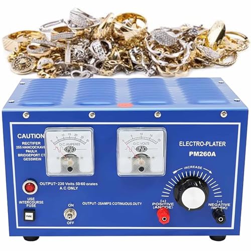 NVYAZJ Galvanisiergerät, Vergoldungsset, Stromregelung Und Überstromschutz, Einfach Zu Bedienen, Galvanischer Gleichrichter Für Verschiedene Beschichtungen