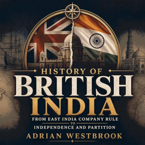 History of British India: From East India Company Rule to Independence and Partition Audiolibro Por Adrian Westbrook arte de 