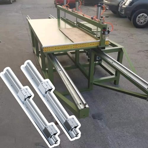 Heavy Duty Slide Rails 2000lbs Low-Friction Linear Motion Guides with Square Type Slide Bearing Block for Cutting Machine and Equipment Precision Linear Bearing Slide Set(Length 1000mm)
