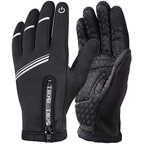 CHUCKSSS Guantes De Deportes De Invierno, Pantalla Táctil Cálidos Guantes Térmicos A Prueba De Viento Ciclismo Al Aire Libre Conducción Guantes De Esquí para Hombres Mujeres (XXL)