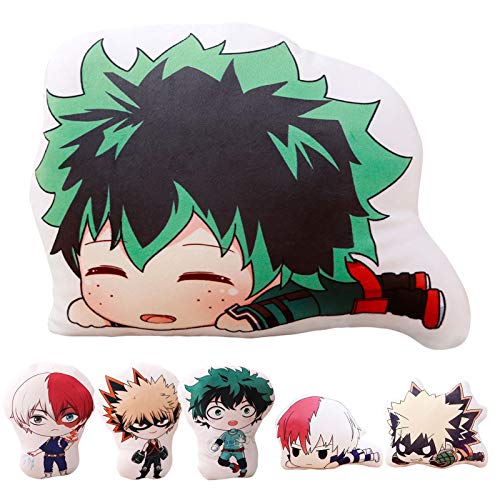 Zhongkaihua My Hero Academia - Almohada de peluche de anime Midoriya Izuku/Todoroki Shouto/Bakugou Katsuki, almohada de peluche MHA de dibujos animados