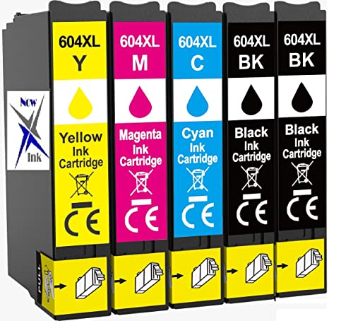 Now Ink Ltd® Pineapple 604 XL FULL SET + BLACK Ink Cartridges Replacement for 604XL. Compatible for Epson 604XL. WF-2910DWF/ WF-2930DWF/ WF-2935DWF/ WF-2950DWF