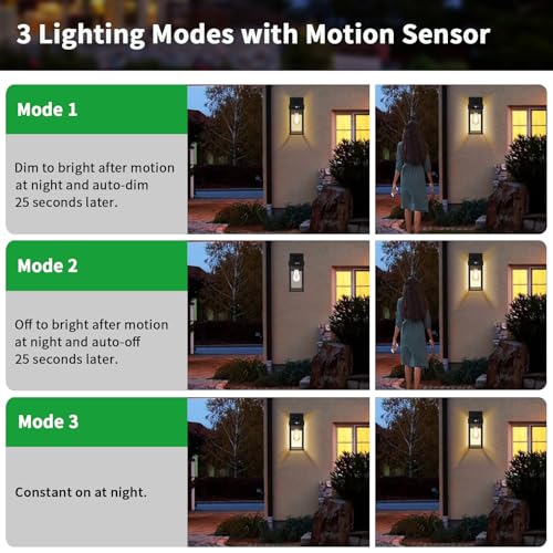Auzev SL-BD-002 2 Pack Outdoor Solar Wall Light Fixtures thumb #1