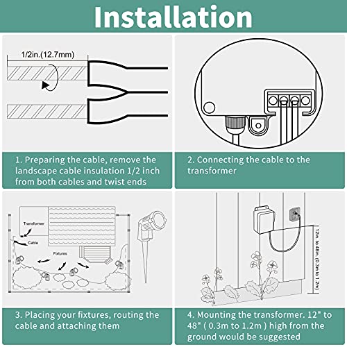 Outdoor Low Voltage Transformers, Briidea 60W 120V Ac To 12V Dc Landscape Light Transformer With Countdown Timer And Photocell Light Sensor, For Spotlight Pathway Light #TOP3