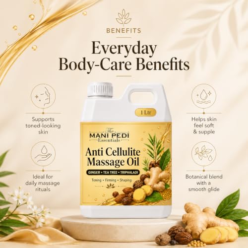 Image of TMPE Anti Cellulite Shape-Up Slimming Massage Oil with Natural power of Triphaladi, Ginger & Tea-Tree Oils - 1Ltr