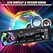Single Din Car Radio Receiver - Bluetooth Car Stereo System - Mechless Digital Media MP3 Player with AM FM Dual USB SD AUX Built-in Mic Wireless Remote Control