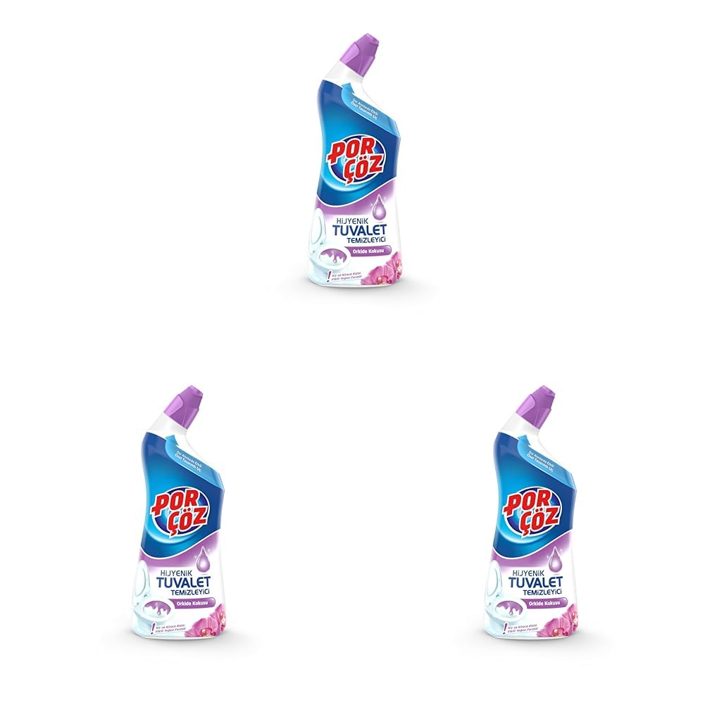 Porçöz Tuvalet Temizleyici Jel Orkide Kokulu 750 ml (3 paketi)