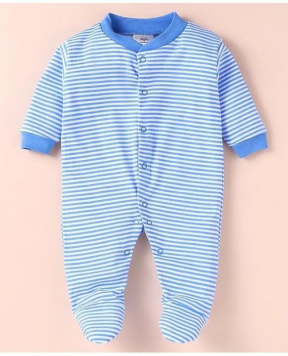 Image of New Born Baby 100% Cotton Rompers for Sleepsuits Jumpsuit Night Suits for Baby Boys & Girls |Onesies| Infant Clothes Pack of 3