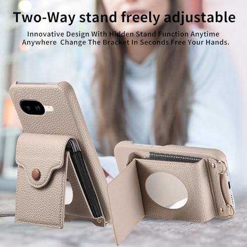 Coque Google Pixel 8A porte-cartes de crédit intégré et cordon de transport amovible - 2