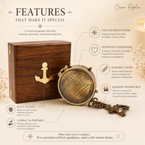Brújula portátil en caja de regalo miniatura 6